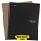 Spiral Notebook 5-Subject Wide Ruled Paper Fights Ink Bleed Water-Resistant Cover 8" x 10-1/2" 200 Sheets Black